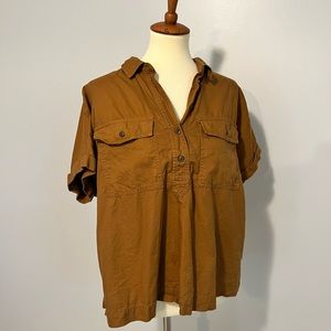 Universal Thread Button Down Short Sleeve Cargo Shirt